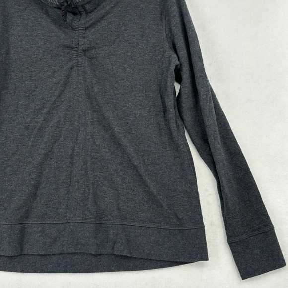 Lululemon In A Cinch Reversible Pullover Sweatshirt Cowl Turtleneck Gray Size 12 - Picture 4 of 14